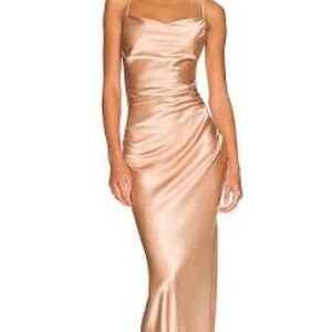 Shona Joy La Lune Lace Back Maxi Dress - Desert Rose - US 6